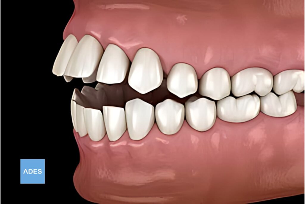 Comparativa 3D de mordida abierta antes/después de tratamiento, Clínica Dental ADES