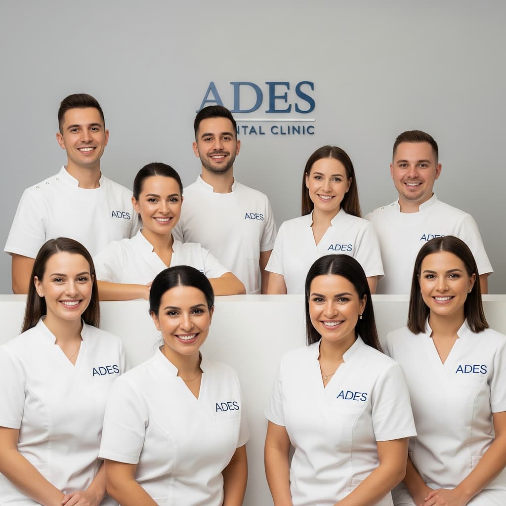 Equipo de profesionales de Clínica Dental ADES preparados para atender movilidad dental sin dolor.