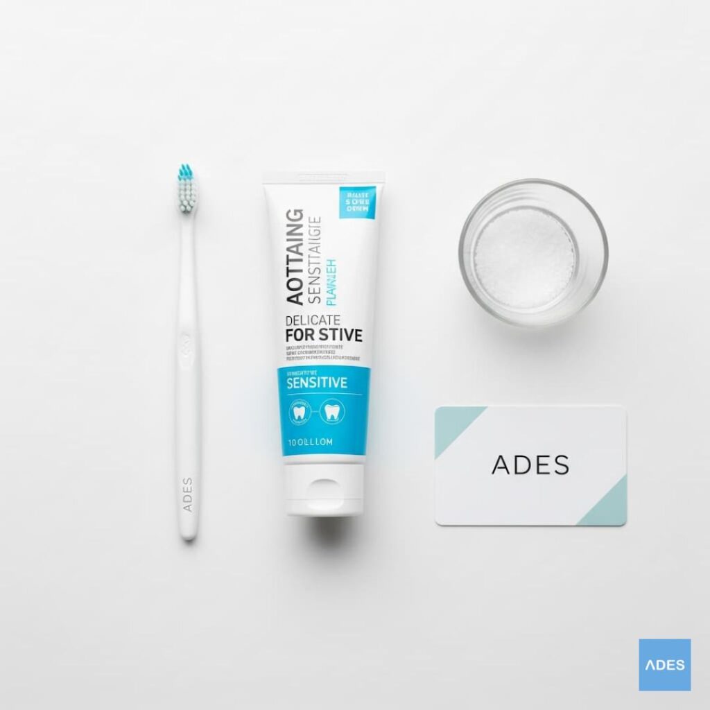 Kit de cuidados recomendados tras una limpieza dental en ADES Badajoz.