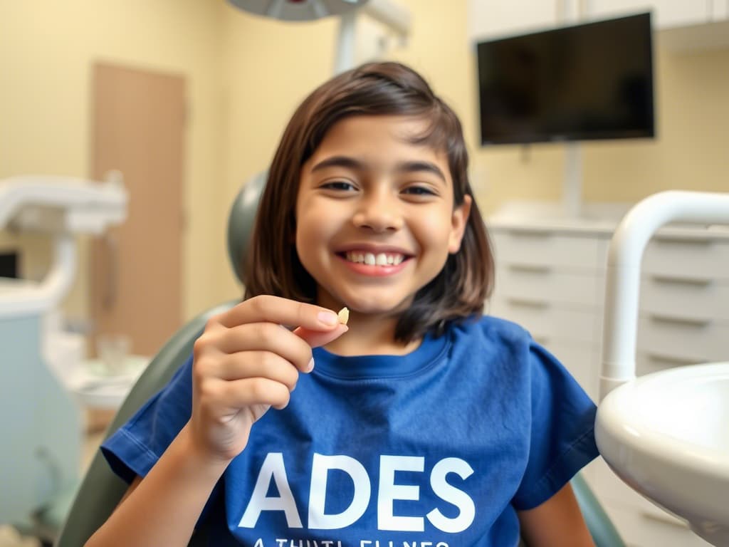 Odontopediatría para Niñas en Badajoz | Experiencia Dental Divertida | Clínica Dental Ades Niña sonriente durante su revisión dental en Clínica Dental Ades de Badajoz, con odontopediatra especializada